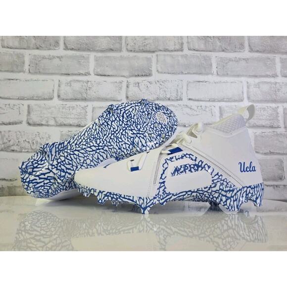 Nike Jordan Alpha Menace Pro 3 UCLA Mens Sz 12 Football Cleats DH3368-106 New - Picture 1 of 6